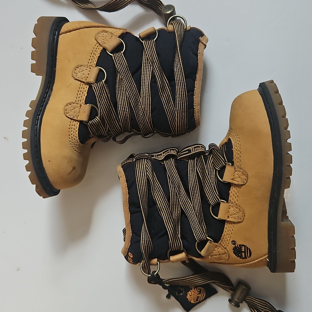 Timberland Toddler Waterproof Boot Nubuck Wheat / Black